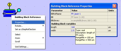 Setting the Building Blocks variables